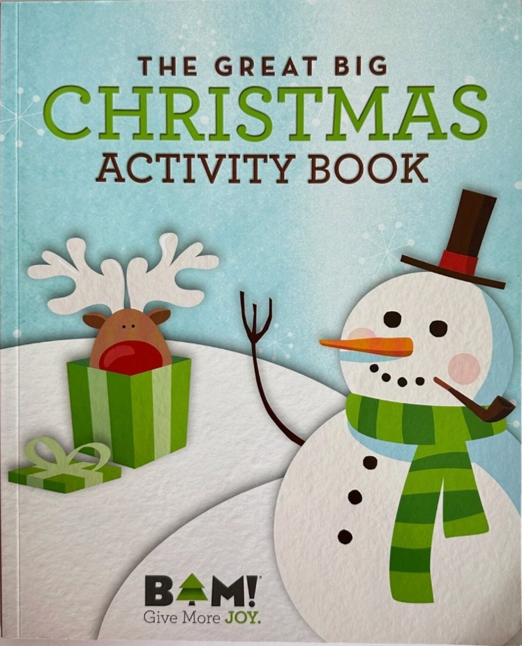 Front cover of The Great Big Christmas Activity Book by Sweet Water Press featuring colorful holiday illustrations and activities for kids