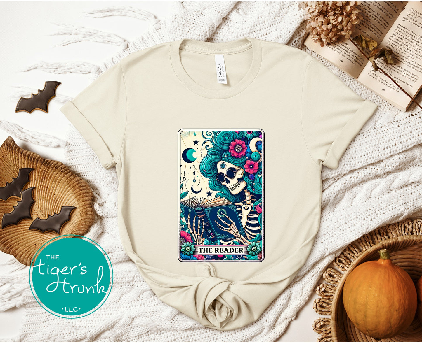 The Reader Tarot Card Skeleton Shirt