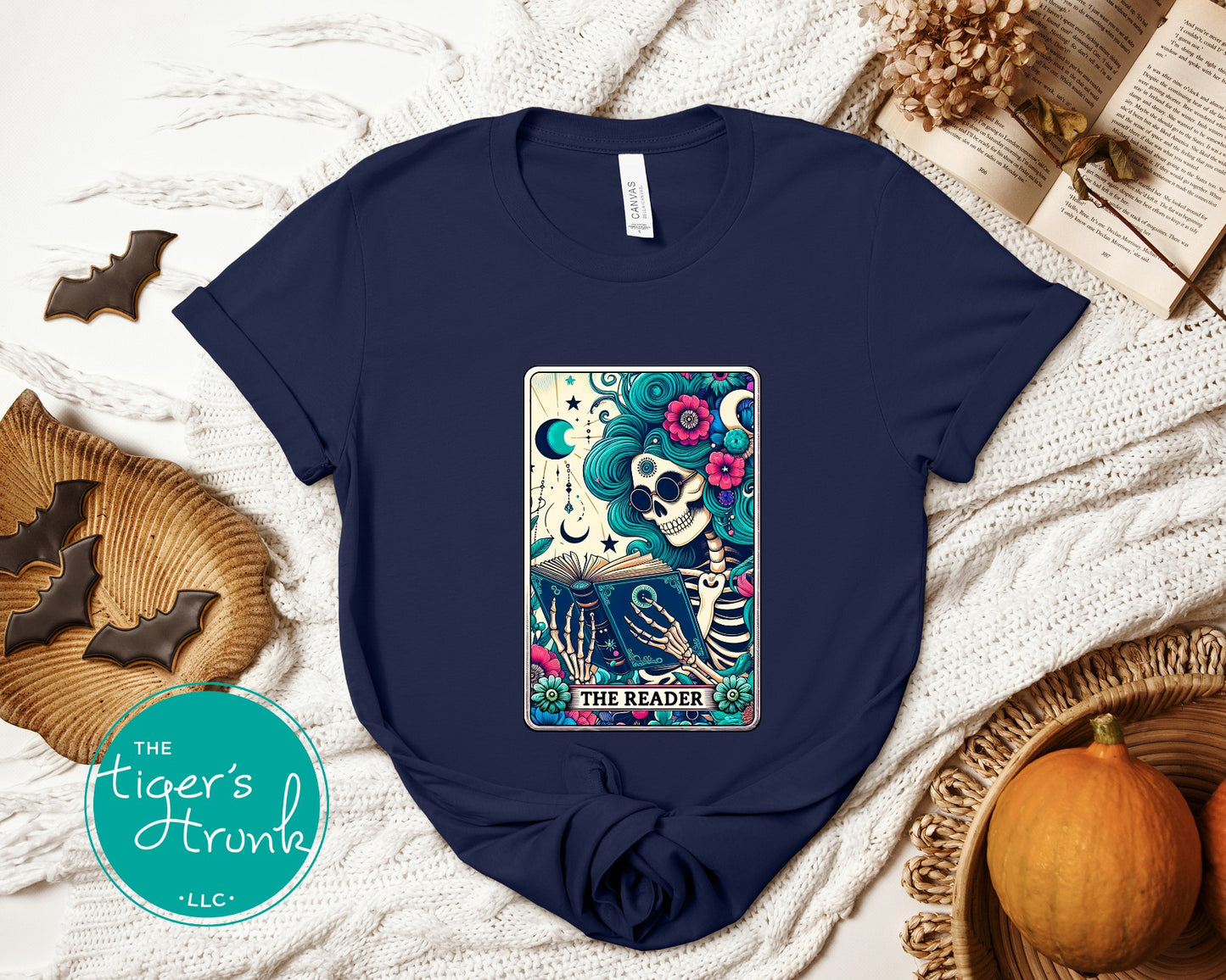 The Reader Tarot Card Skeleton Shirt