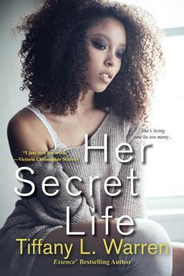 Cover of Her Secret Life by Tiffany L. Warren, depicting a young woman contemplating amidst an urban backdrop.
