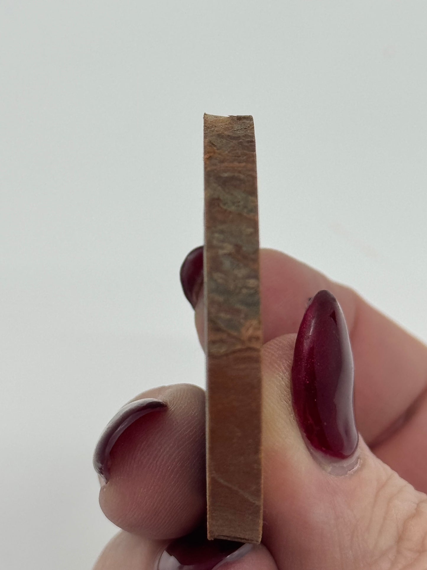 Wooden "coin" with a small drilled hole featuring either the bookstore logo or "Wave" Greenwave mascot design.