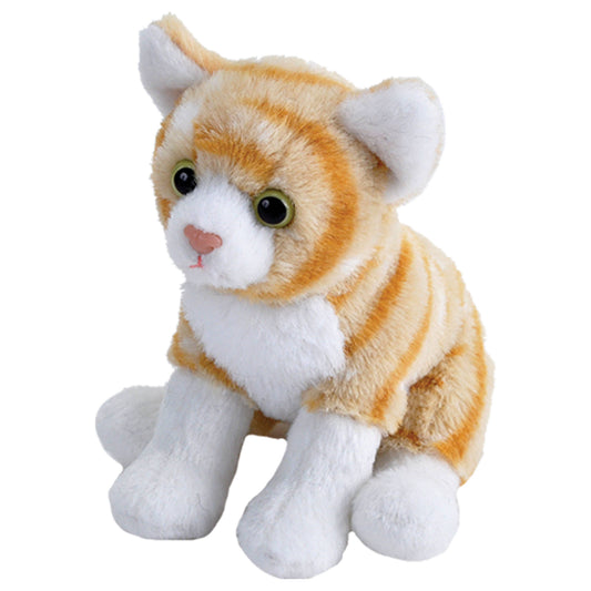 Pocketkins-ECO-Cat Orange Tabby Stuffed Animal 5"