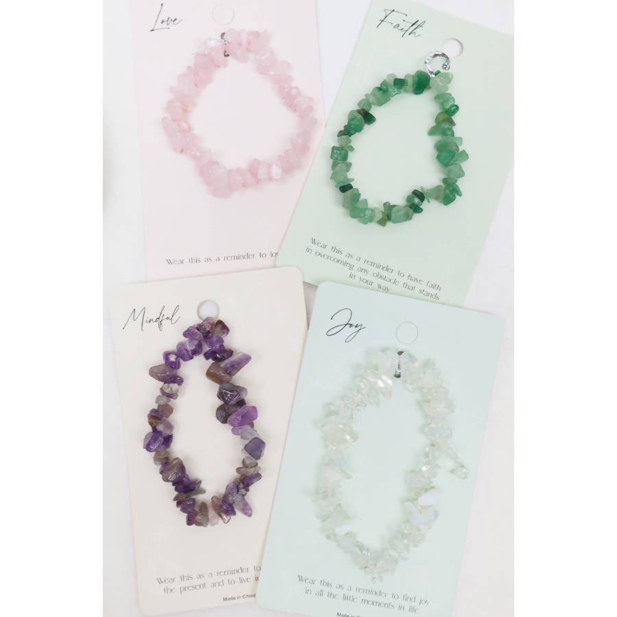 Irregular Stone Inspirational Bracelets: MIX COLOR / ONE(12)
