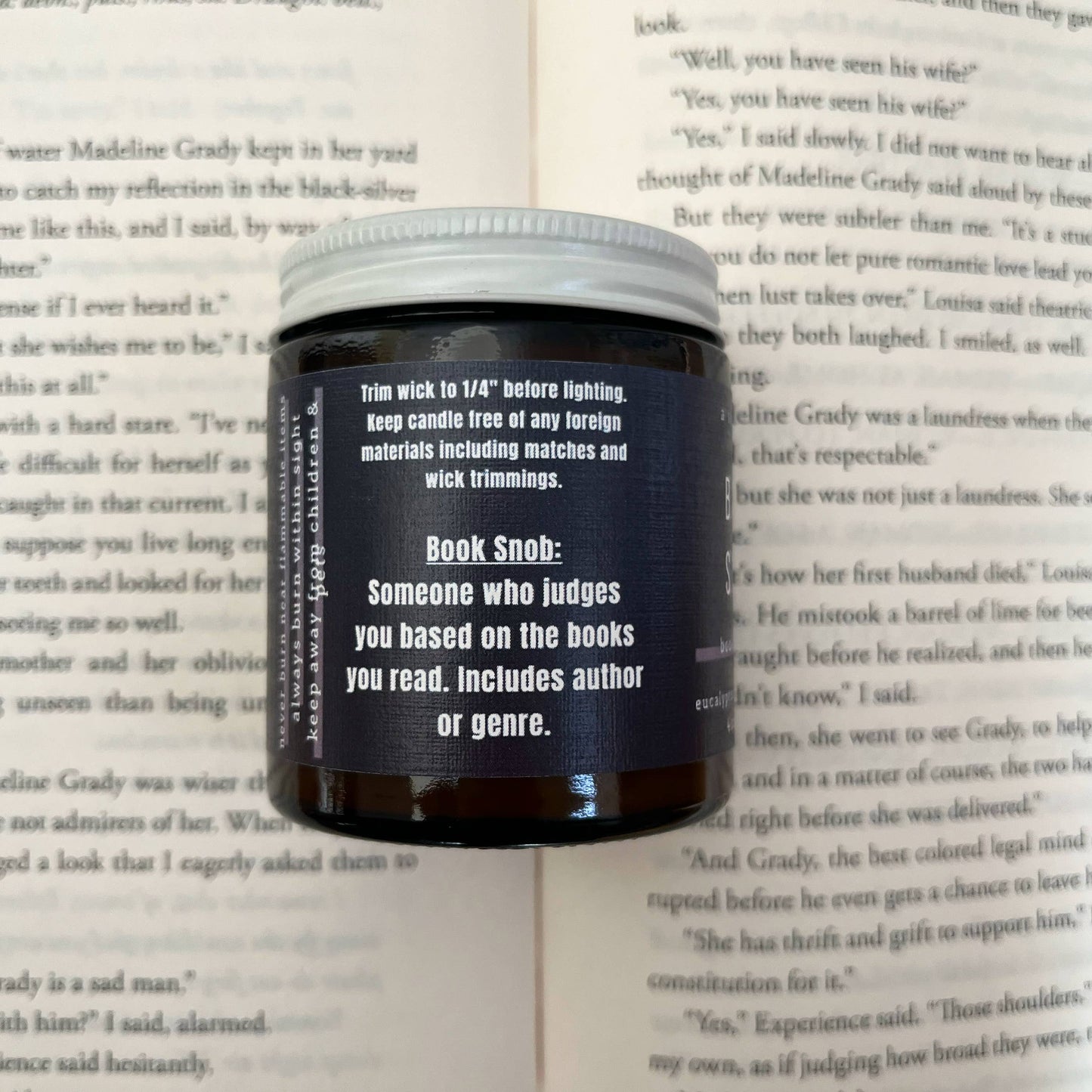 Candle, Hand-Poured Soy: Book Snob