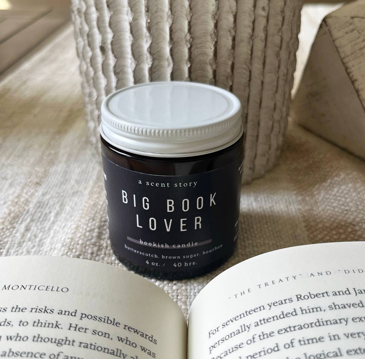 Candle, Hand-Poured Soy: Big Book Lover