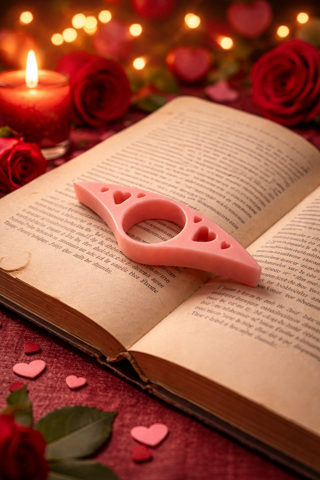 Ergonomic Heart-Themed Page Holder Ring
