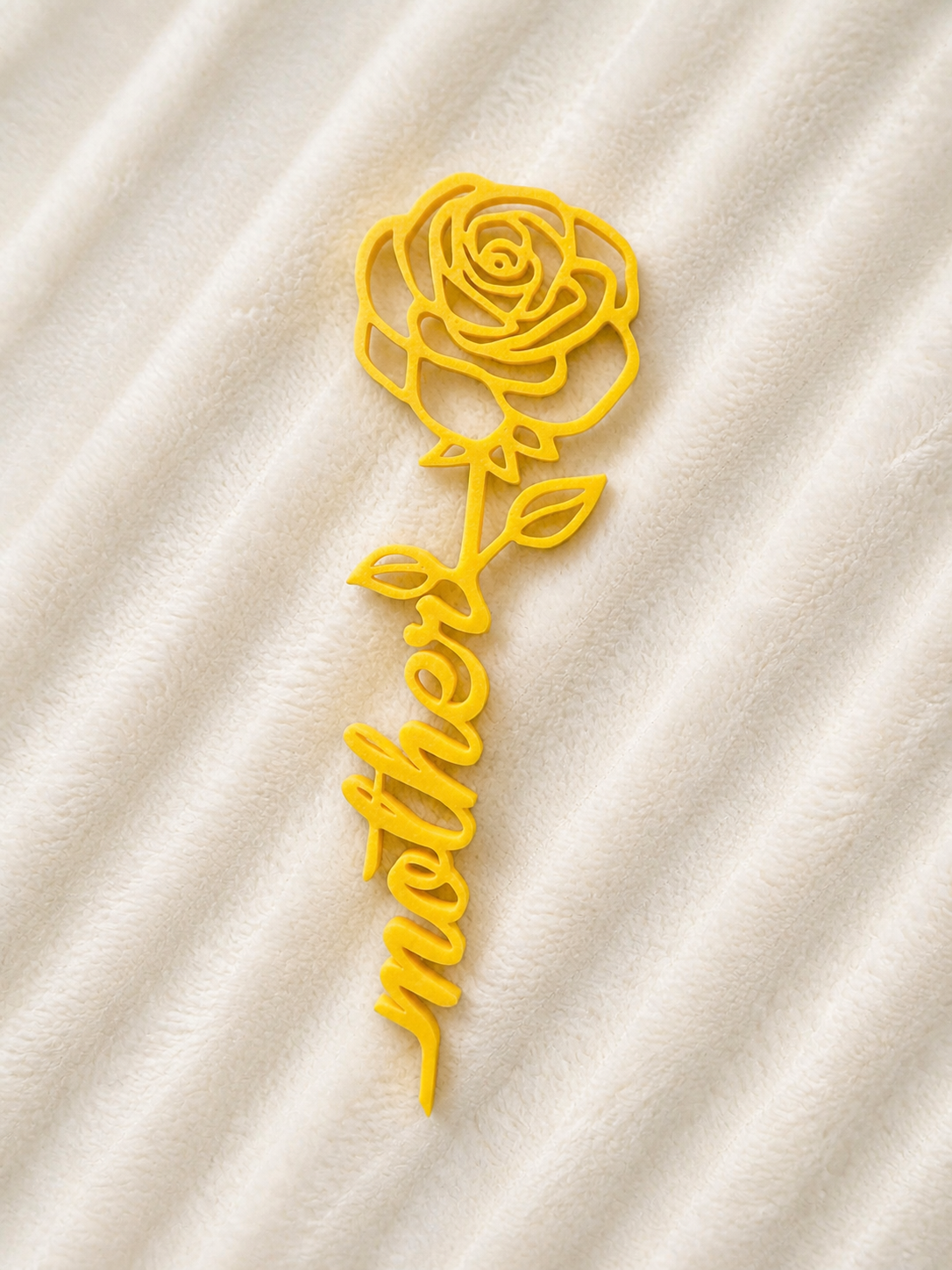yellow rose mother bookmark inside book 3d printed floral bookmark mothers day gift
