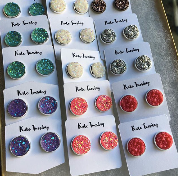Grab Bag of Druzy, Mermaid, Cabochon Earrings Box: 20 Pairs