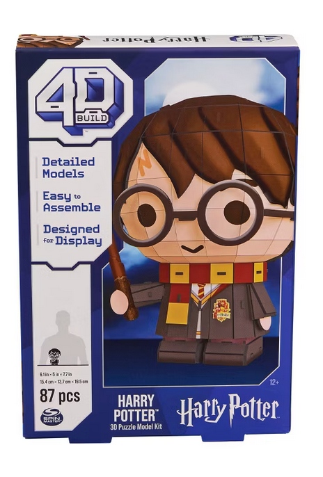 Harry Potter 3D Puzzle Model Kit by 4D Build, featuring detailed components for assembling iconic Wizarding World locations.