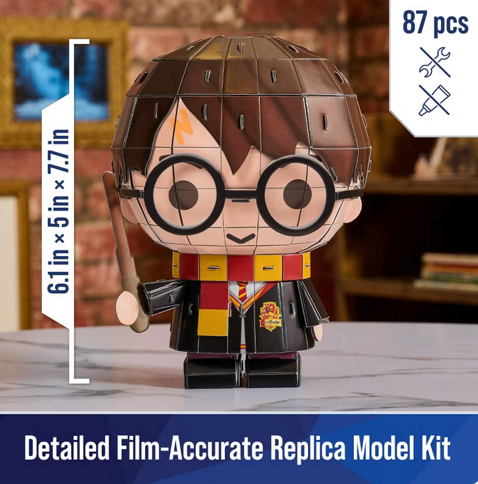 Harry Potter 3D Puzzle Model Kit by 4D Build, featuring detailed components for assembling iconic Wizarding World locations.