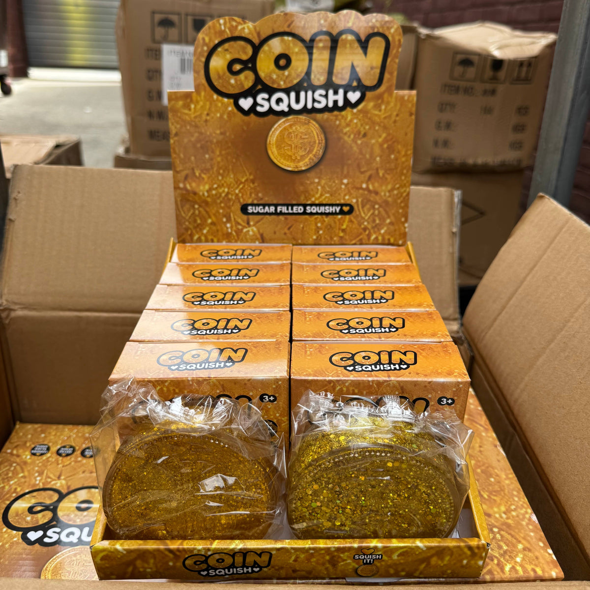 Sugar Squeeze Glitter Gold Coin