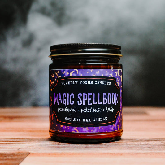 Candle, Hand-Poured Soy: Magic Spellbook