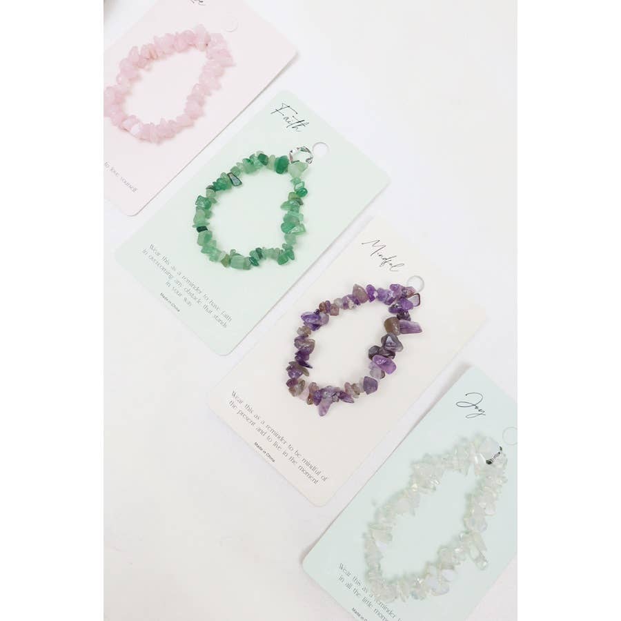 Irregular Stone Inspirational Bracelets: MIX COLOR / ONE(12)
