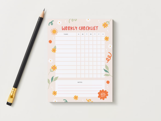 Notepad: Weekly Checklist