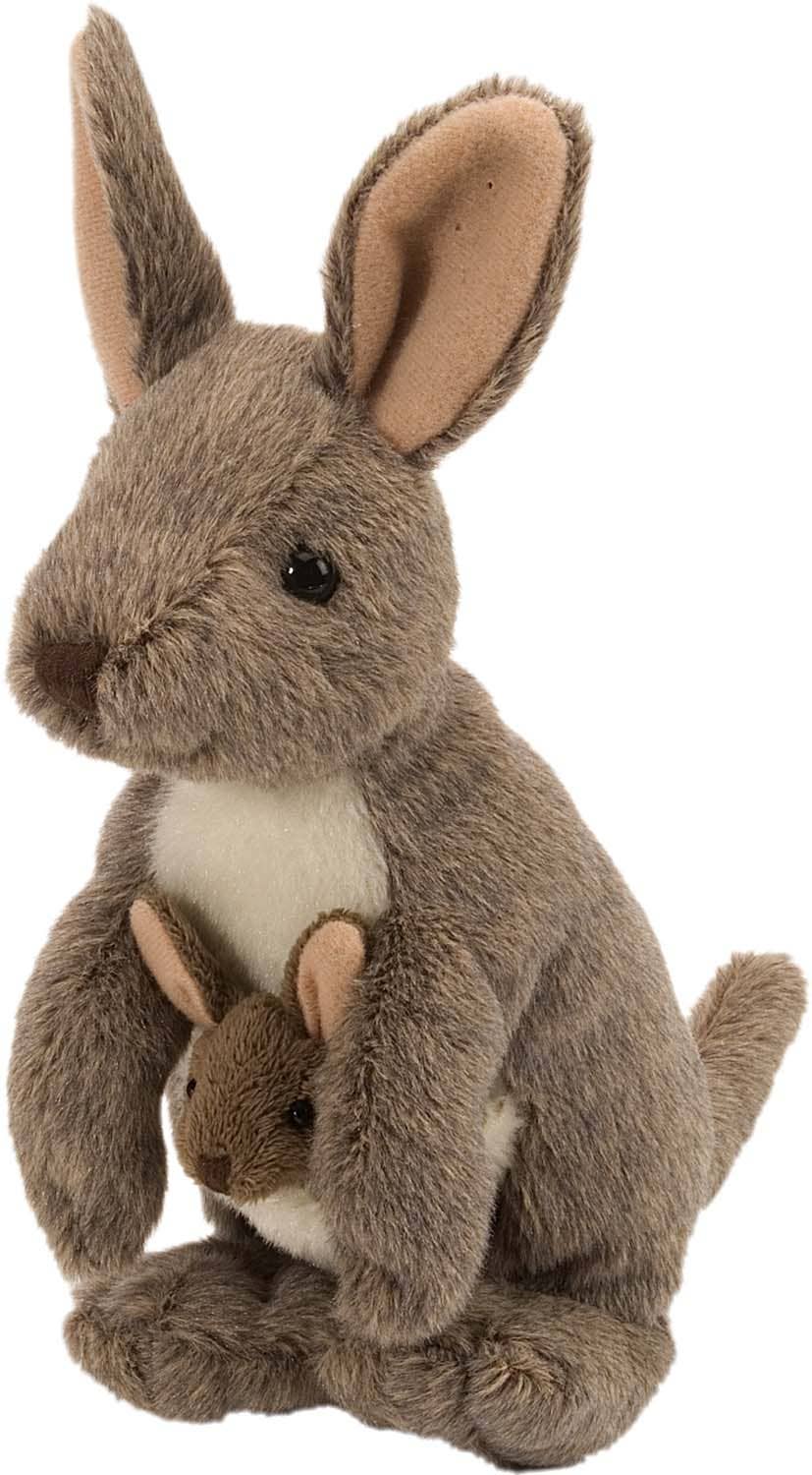 Plushie: Kangaroo with Joey, 8" Wildlife Companion by Wild Republic