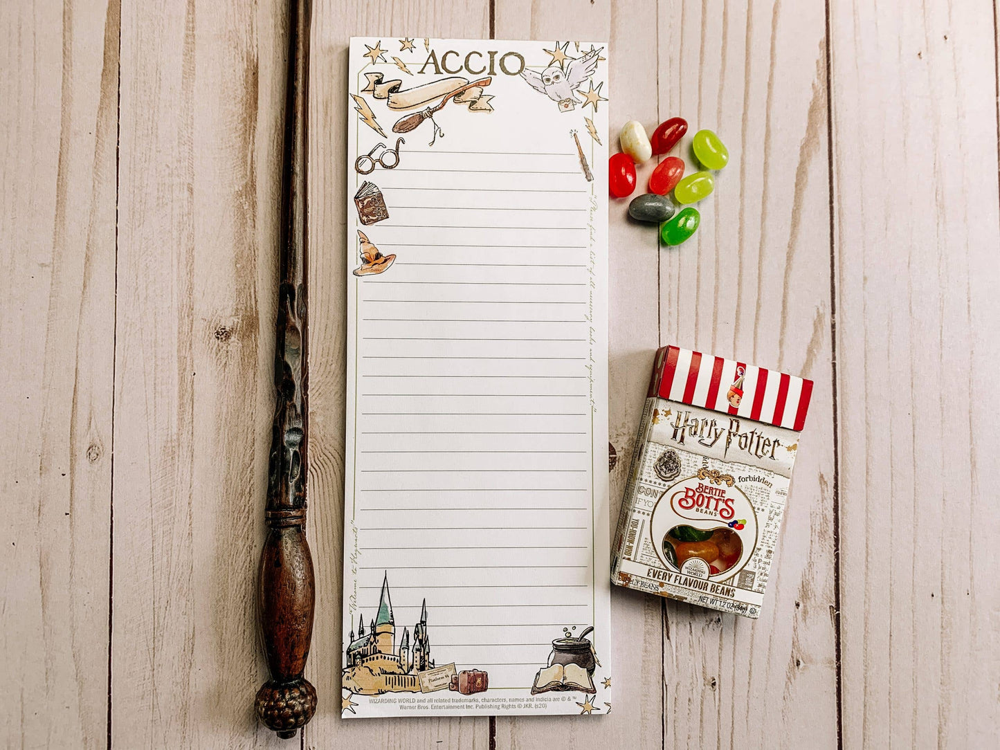 Notepad: Hogwards-Themed 3.5x9" Notepad