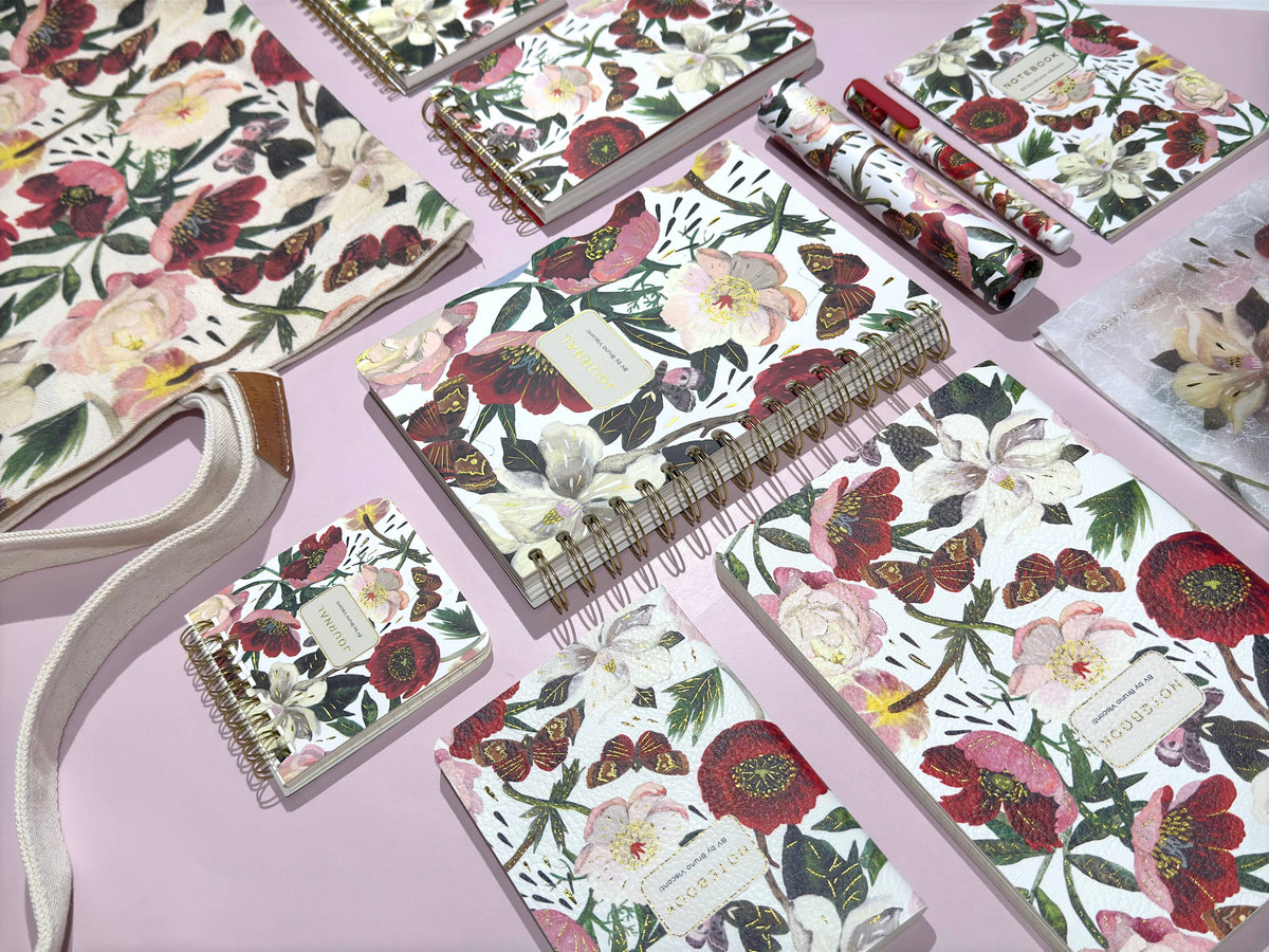 A6 Passport Notebook - Peonies