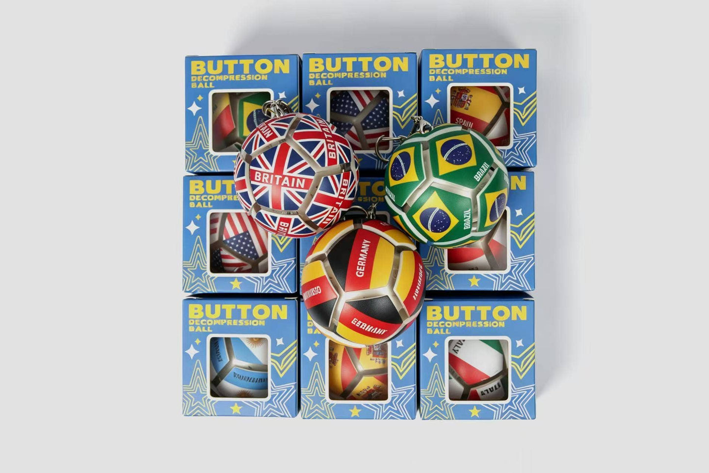 FIFA World Cup Soccer Ball Button Clicker Keychain | A122