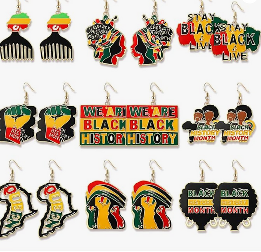 Colorful enamel African earring with bold cultural design, sold individually