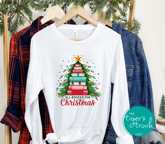 All Booked for Christmas Shirt