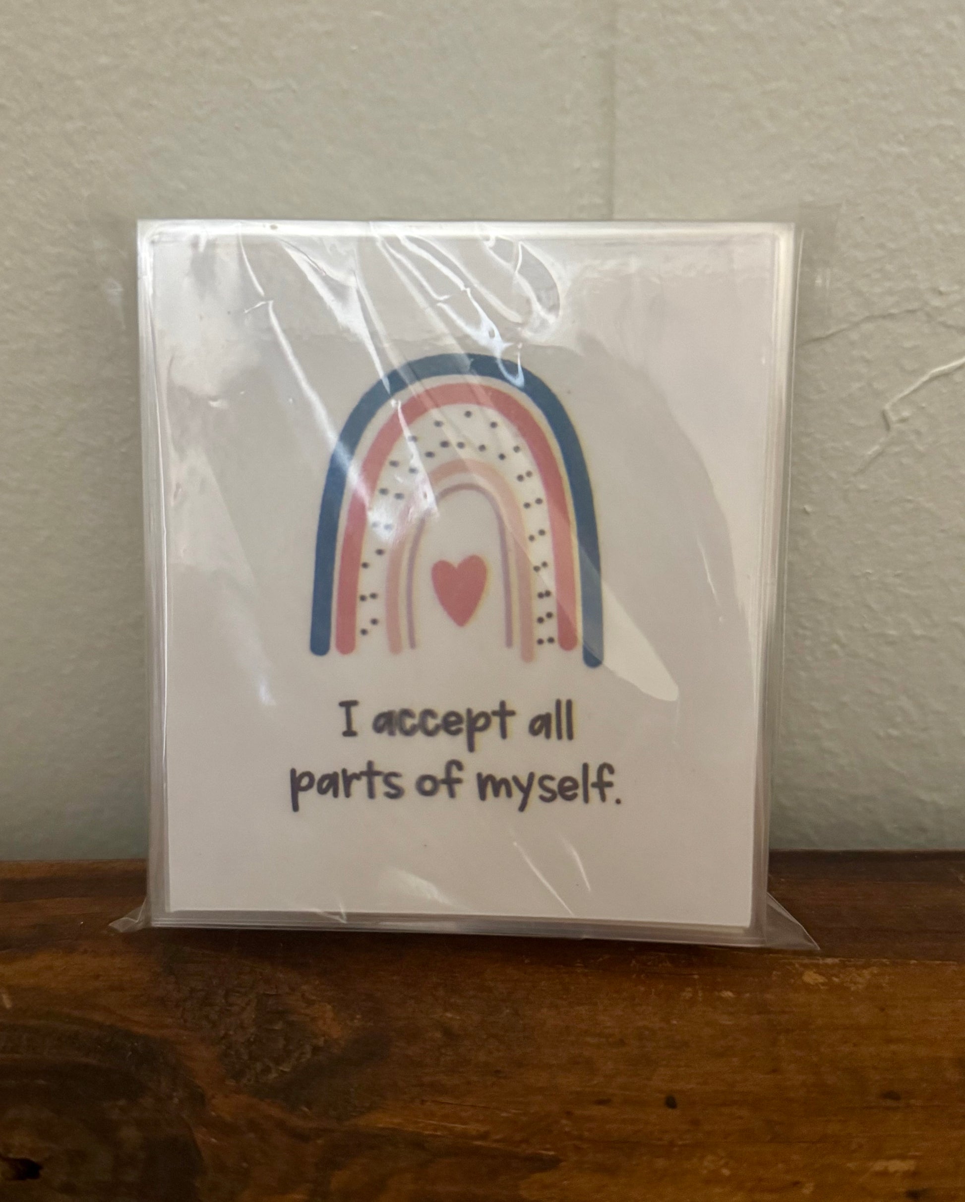 Set of flash cards with CBT and DBT anxiety coping skills, mindfulness exercises, and mental health affirmations