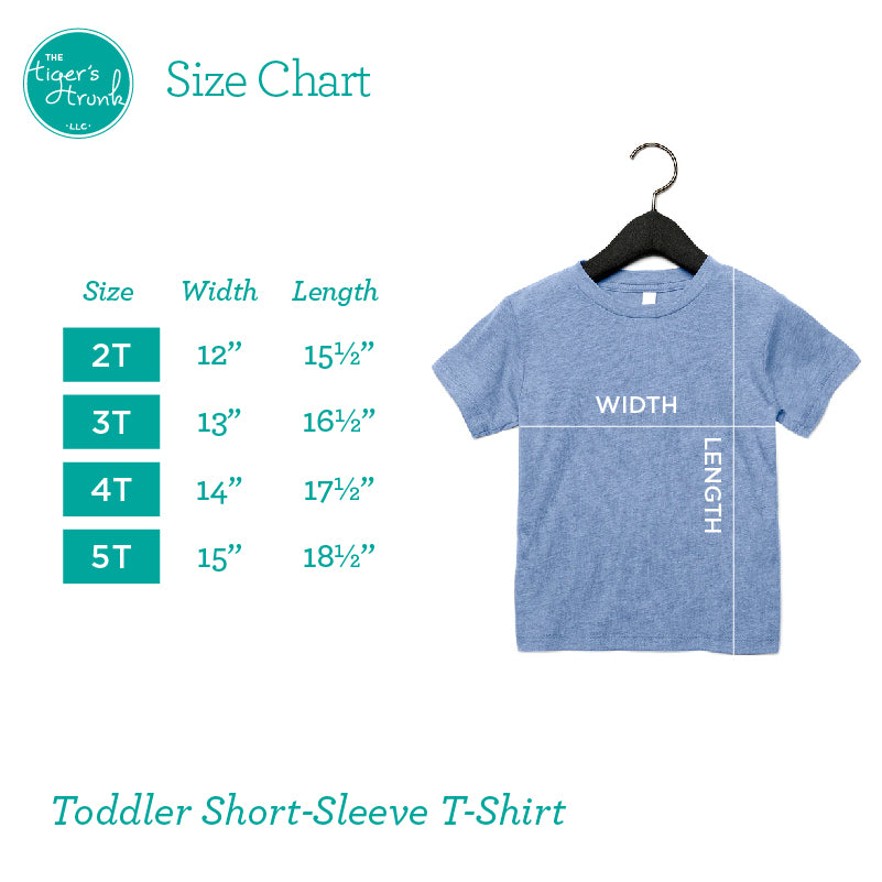 Bella+Canvas Toddler Size Chart