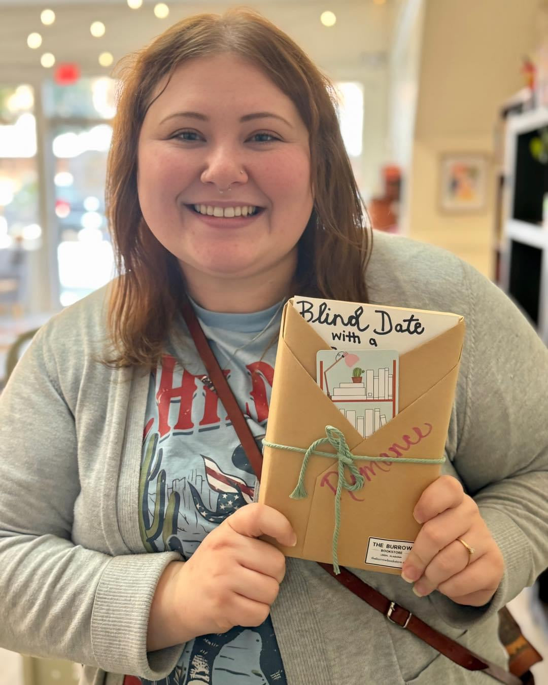 A Blind Date with a Book package featuring a wrapped book, perfect for book lovers, available in all genres and various budgets.