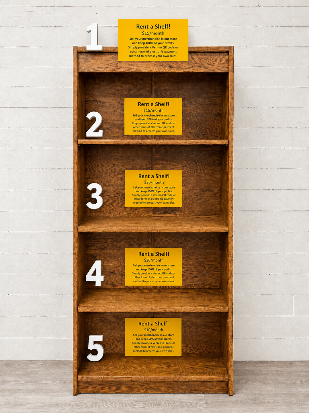 Vendor Shelf Rental – Display & Sell Your Products in Our Bookstore