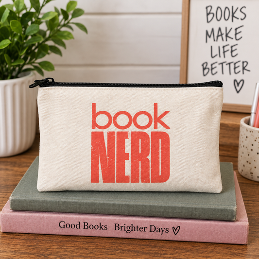 Book Nerd Zipper Bag
