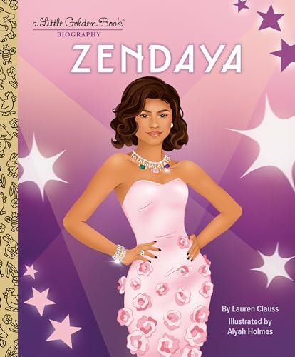 Cover of Zendaya: A Little Golden Book Biography by Lauren Clauss, illustrated by Alyah Holmes