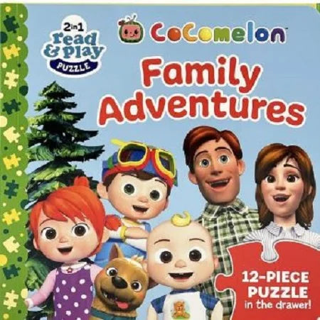 CoComelon Family Adventures 24-piece puzzle featuring colorful characters from the show, perfect for toddlers and preschool-aged kids.