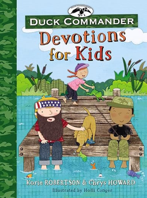Duck Commander Devotions for Kids by Korie Robertson, hardback edition, like new condition, faith-based devotional for children.