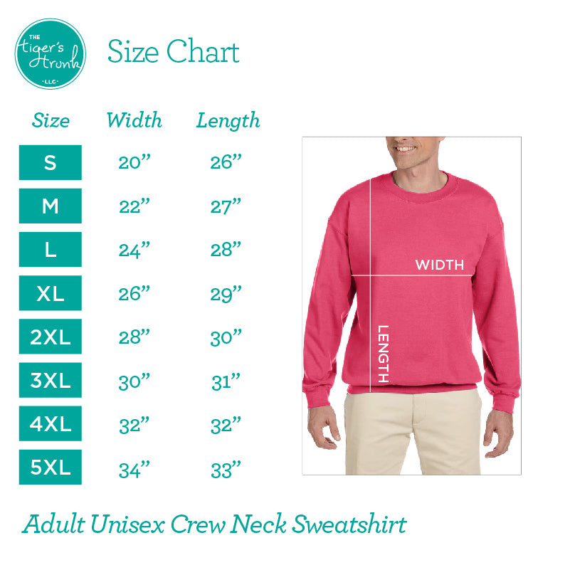 Gildan Sweatshirt Sizing Chart