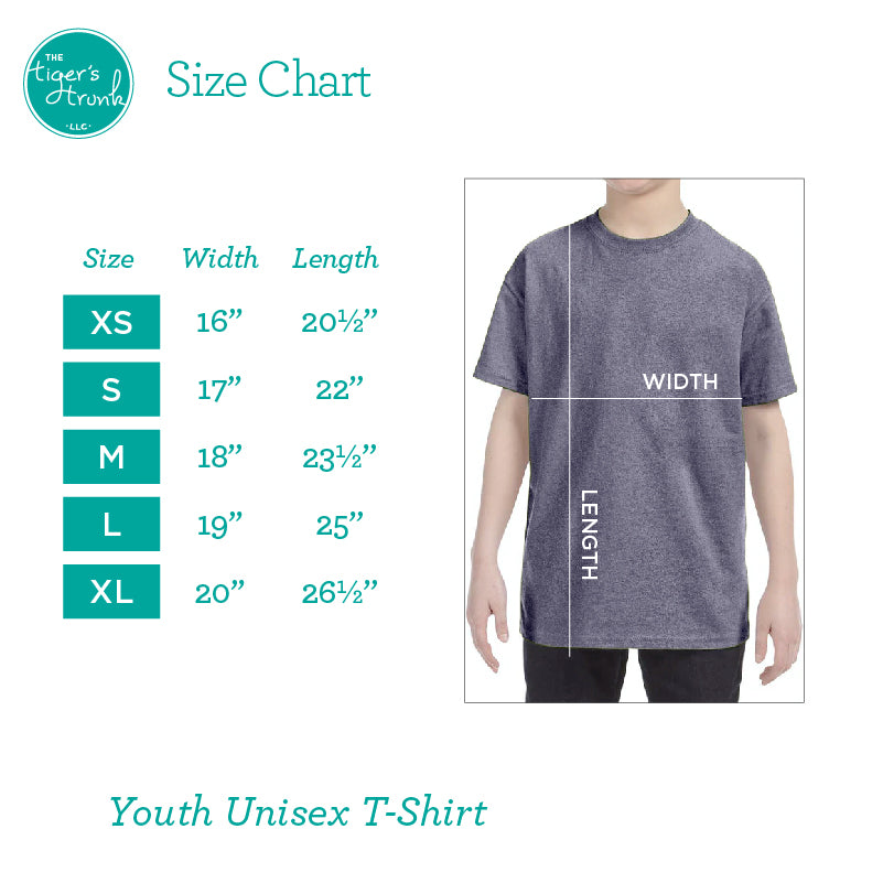 Gildan Youth Size Chart