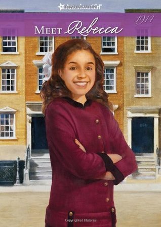 Cover of Meet Rebecca by Jacqueline Dembar Greene, featuring Rebecca Rubin standing confidently in front of a row of brownstone buildings