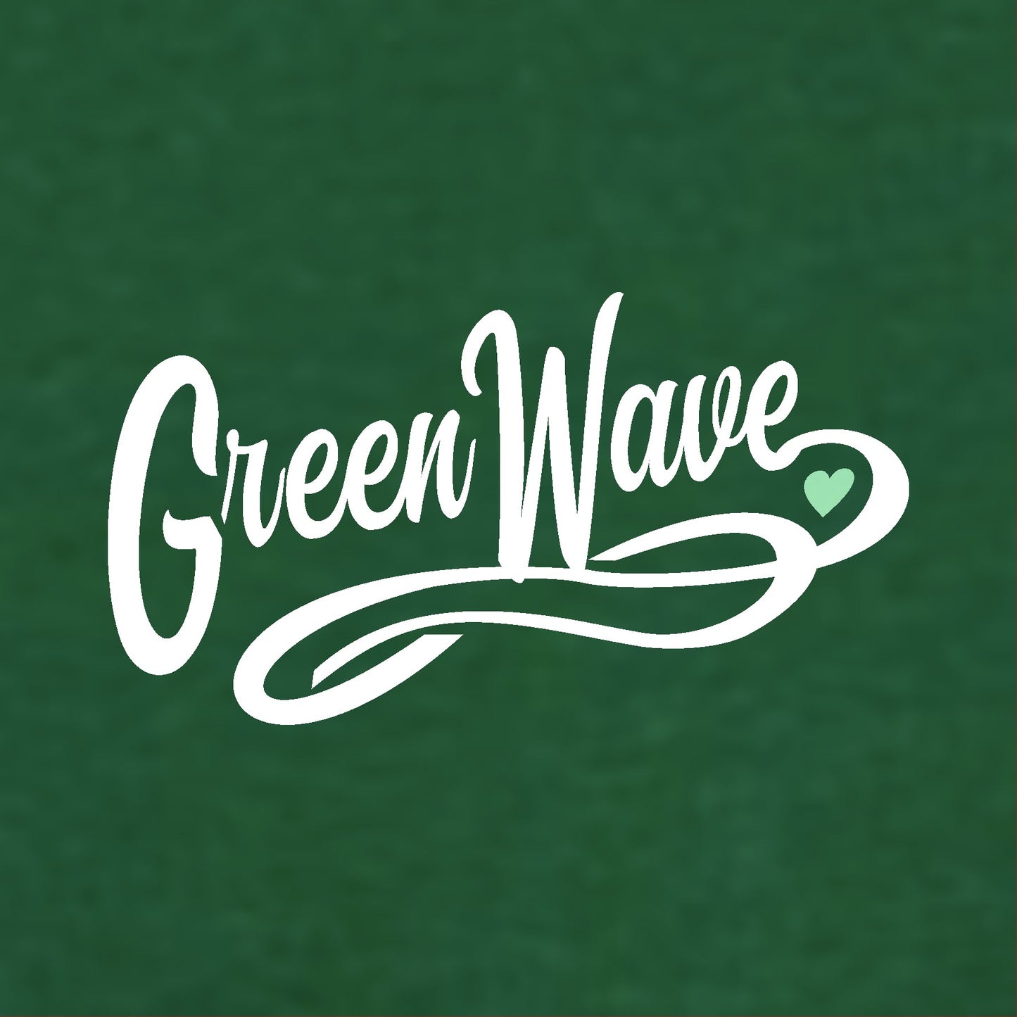 Green Wave logo with a heart symbol on a green background