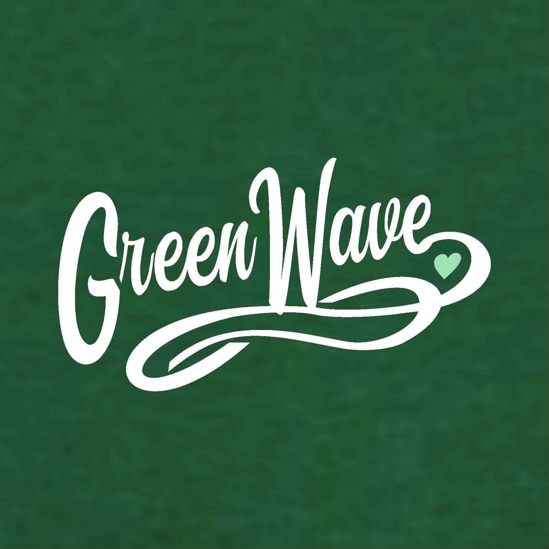 Green Wave logo with a heart symbol on a green background
