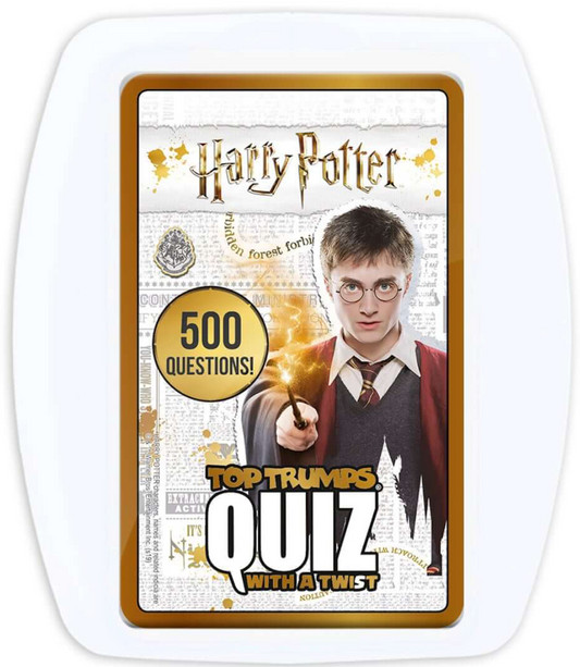 Harry Potter themed card game packaging with a character holding a wand.