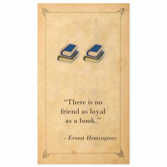 Literary Quote Books earrings, a lightweight and stylish accessory perfect for book lovers and literary enthusiasts.