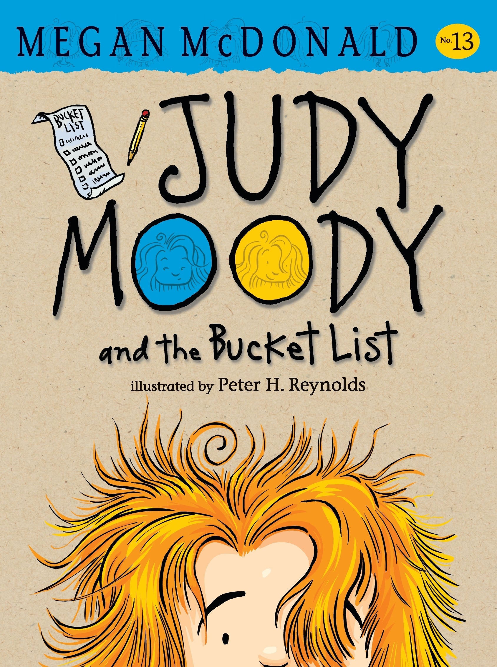 Cover of Judy Moody and the Bucket List by Megan McDonald, illustrated by Peter H. Reynolds, featuring Judy Moody mid-cartwheel with a joyful expression.