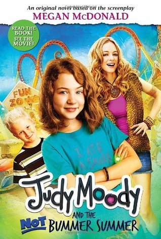 Cover of Judy Moody and the Not Bummer Summer by Megan McDonald, featuring Judy in a colorful outfit with summer-themed illustrations