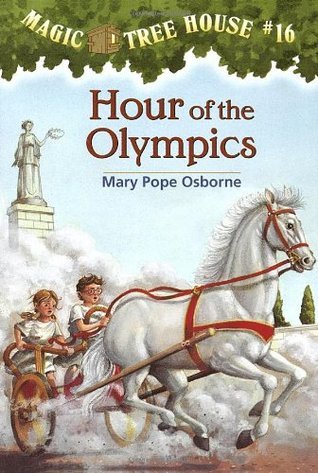 Cover of Mary Pope Osborne’s Hour of the Olympics (Magic Tree House #16) featuring Jack and Annie at the ancient Greek Olympic Games