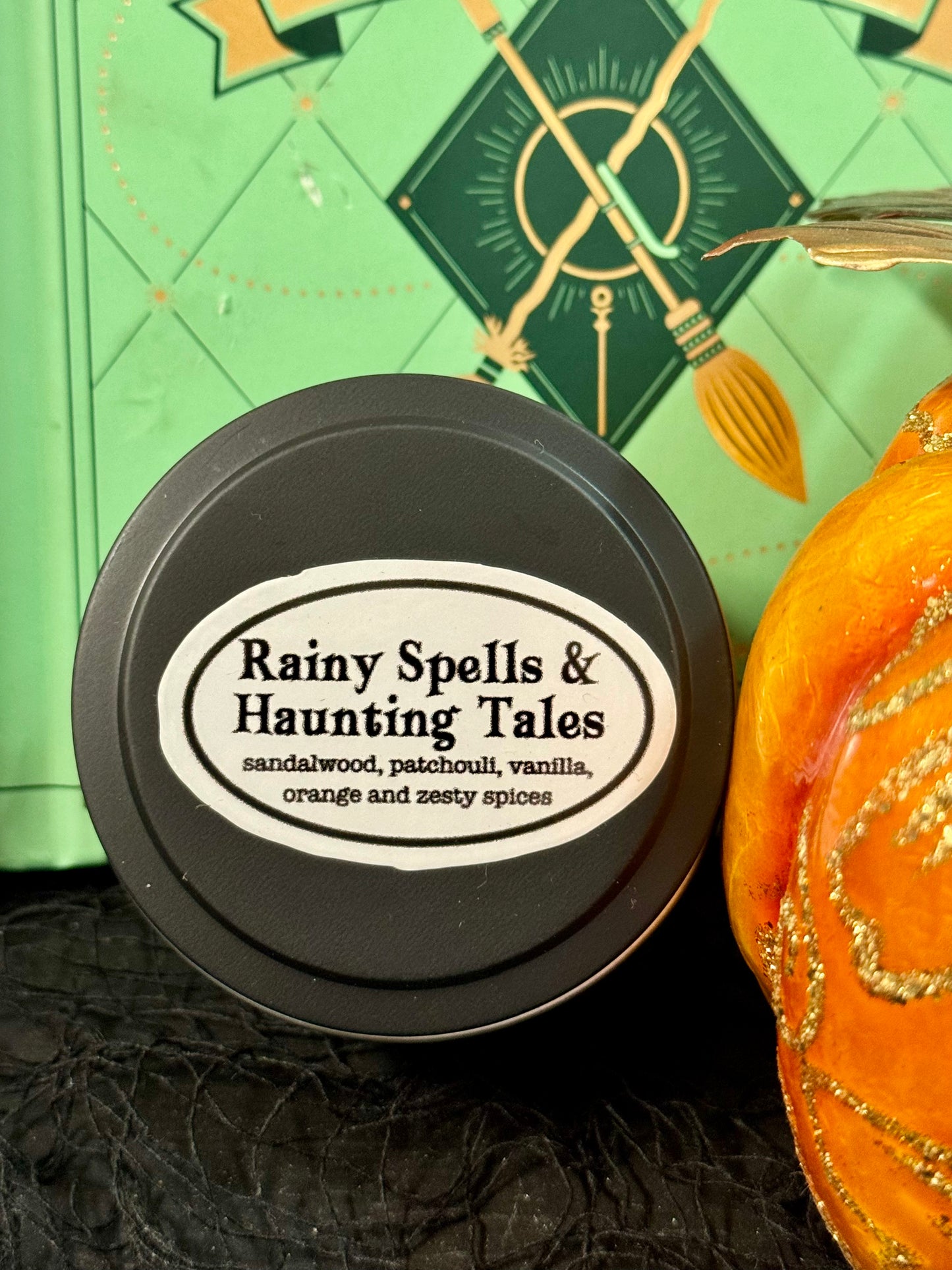 Candle, Hand-Poured Soy: Rainy Spells & Haunting Tales