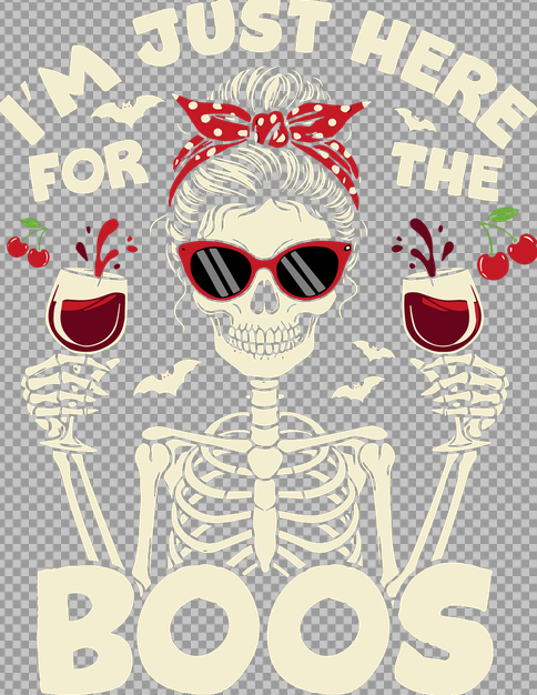 I’m Just Here for the Boos Halloween UV-DTF Sticker