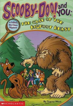 Cover of Scooby‑Doo! and You – The Case of the Bigfoot Beast by Tracey West — Mystery Inc giggling around campfire with Bigfoot silhouette in the night sky