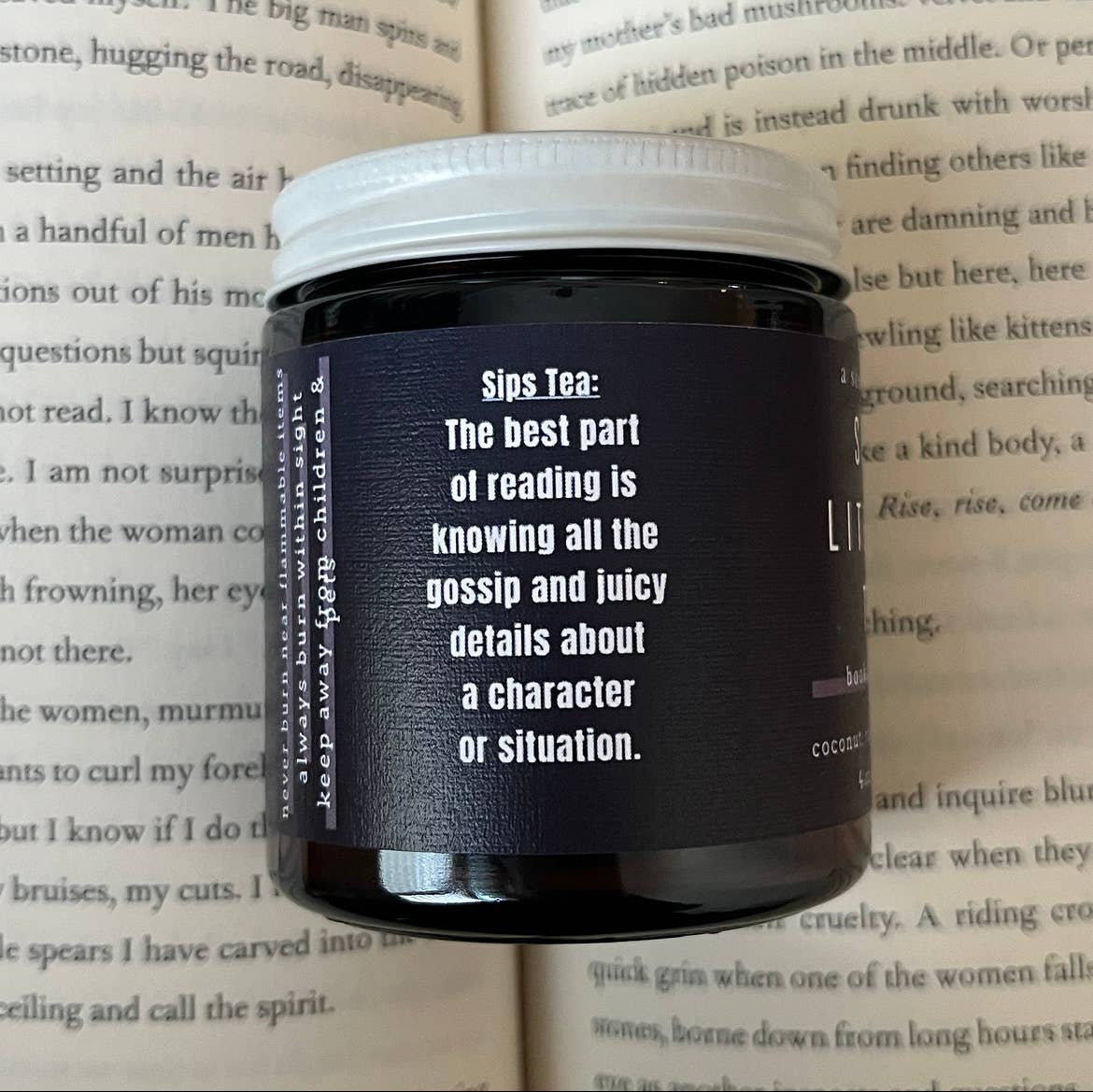 Candle, Hand-Poured Soy: Sips Literary Tea