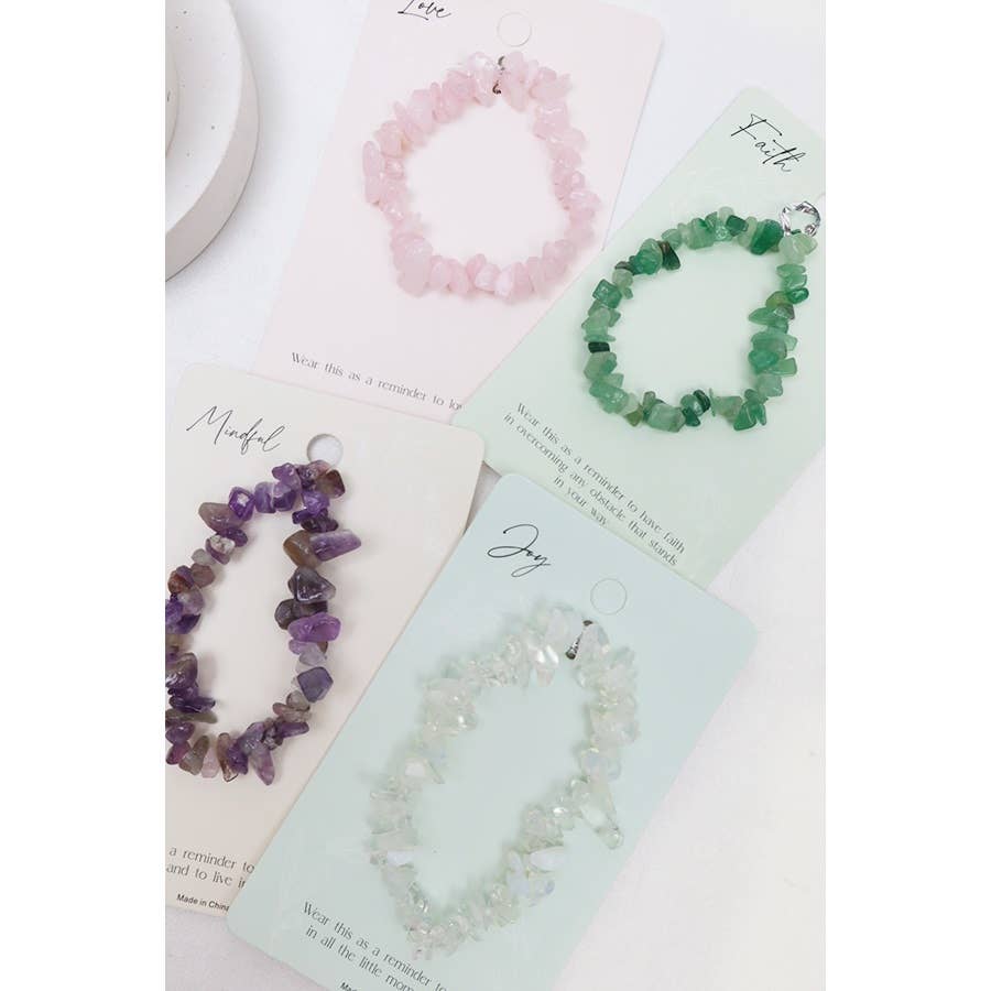 Irregular Stone Inspirational Bracelets: MIX COLOR / ONE(12)