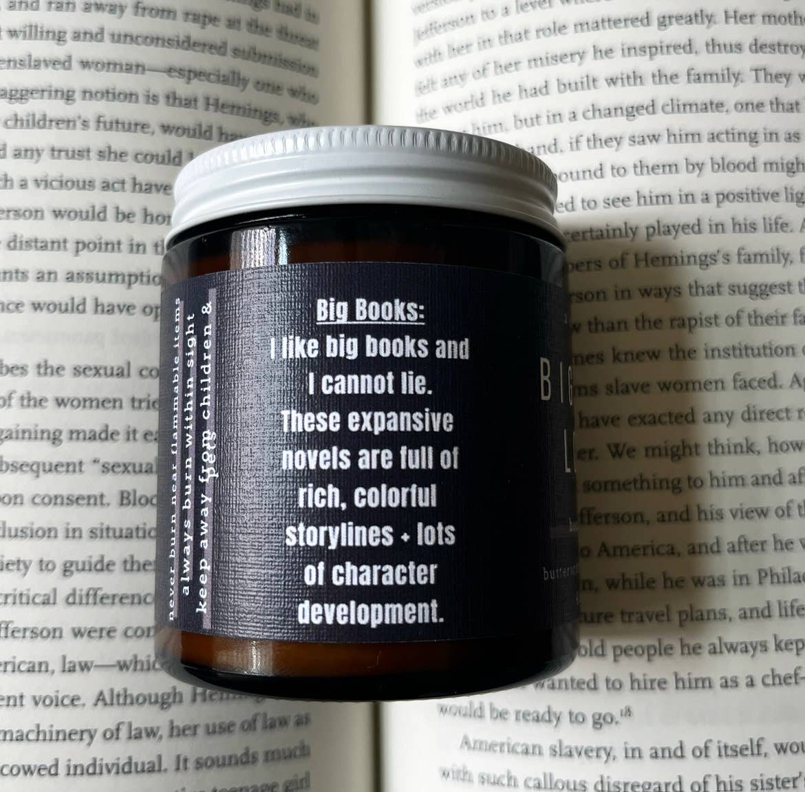 Candle, Hand-Poured Soy: Big Book Lover