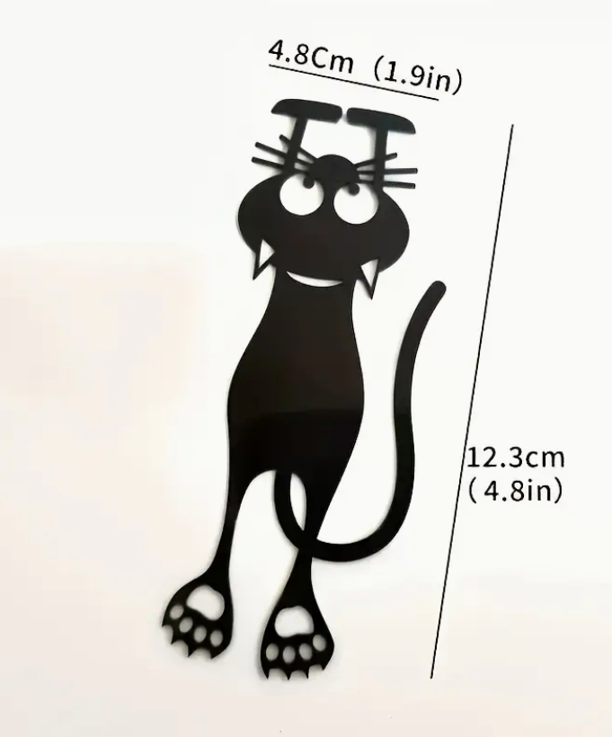 Black Cat Acrylic Bookmark