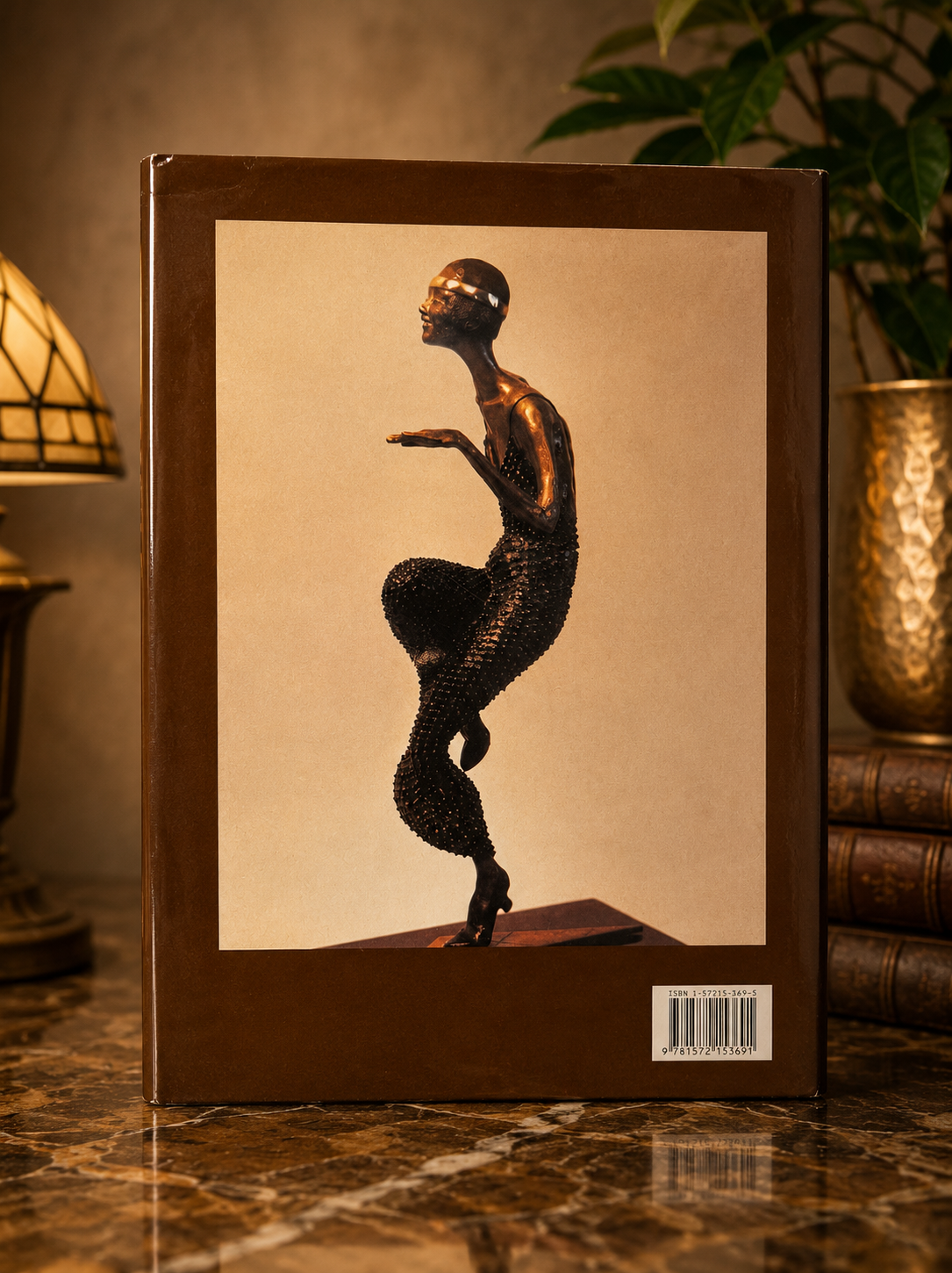 Back cover of American Art Deco hardcover coffee table book.